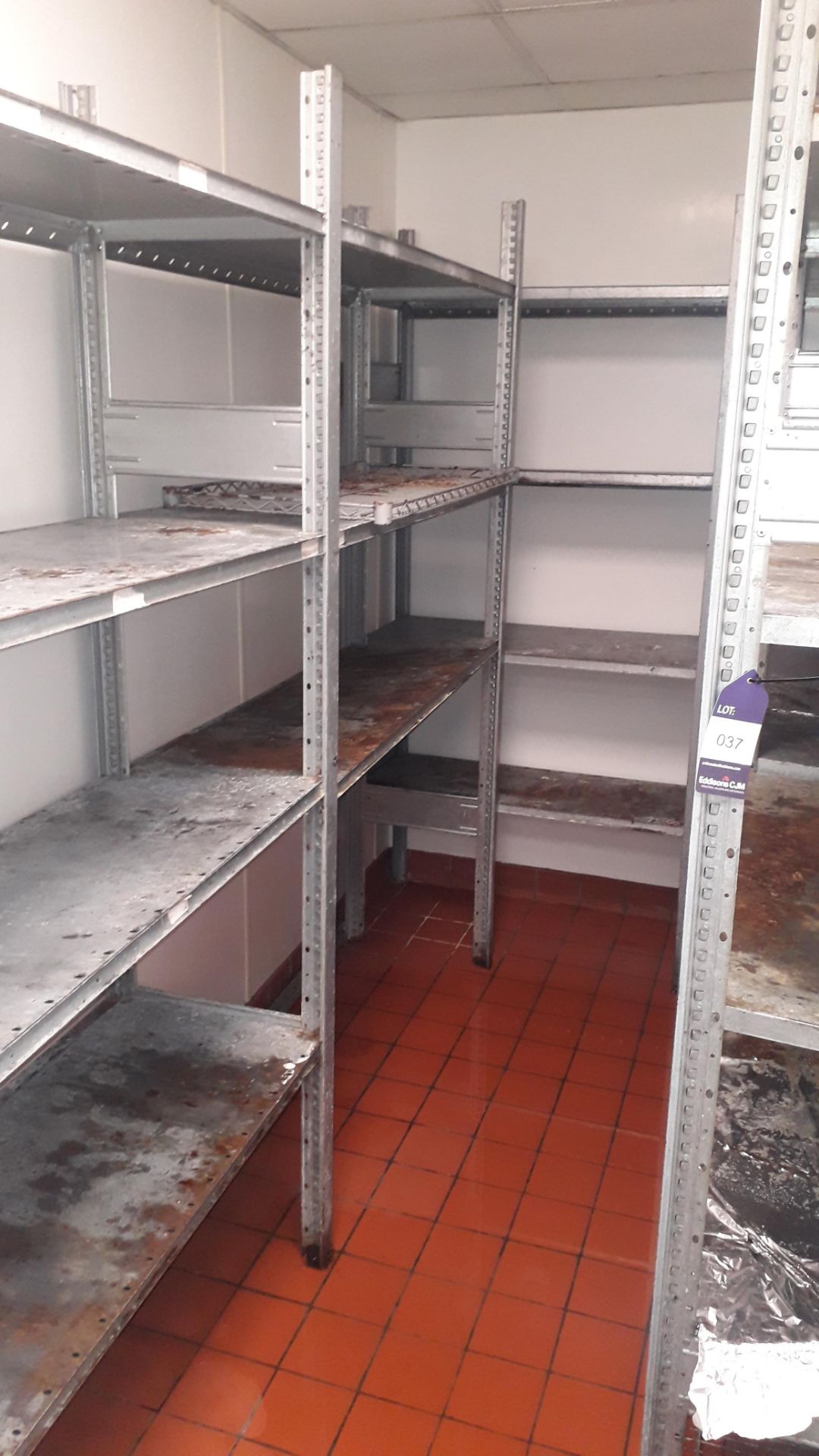 5 bays of galvanised Steel Shelving (purchaser to dismantle) - Image 2 of 3
