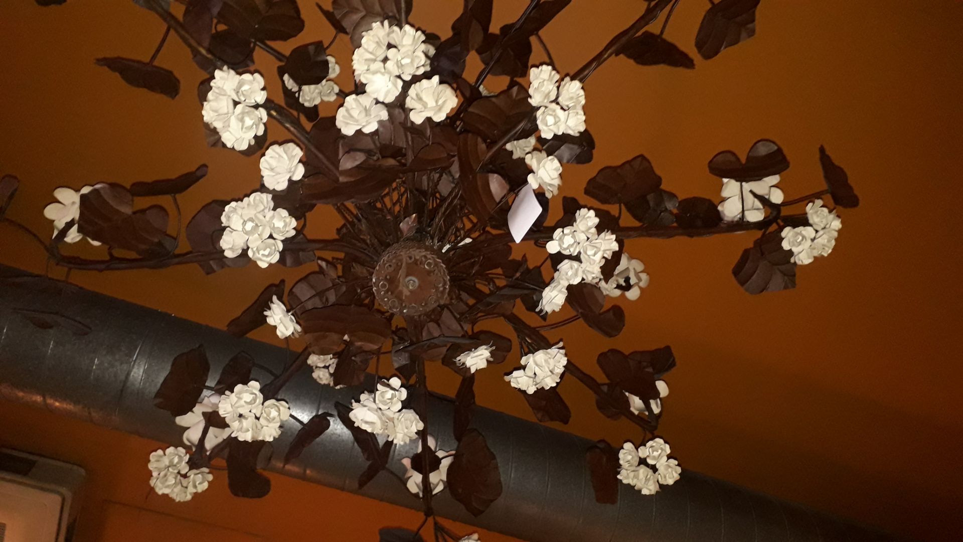 Ornate rose bush Chandelier, approx.1100 x 1500mm (purchaser to disconnect) - Image 4 of 6