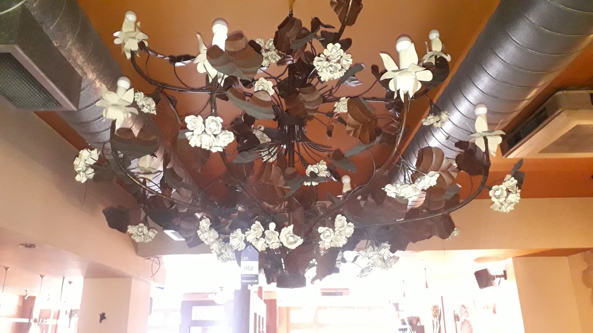 Ornate rose bush Chandelier, approx.1100 x 1500mm (purchaser to disconnect) - Image 2 of 6