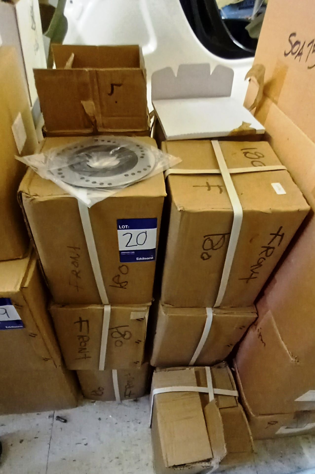 13 x Boxes of front discs, approximately 20 per bo