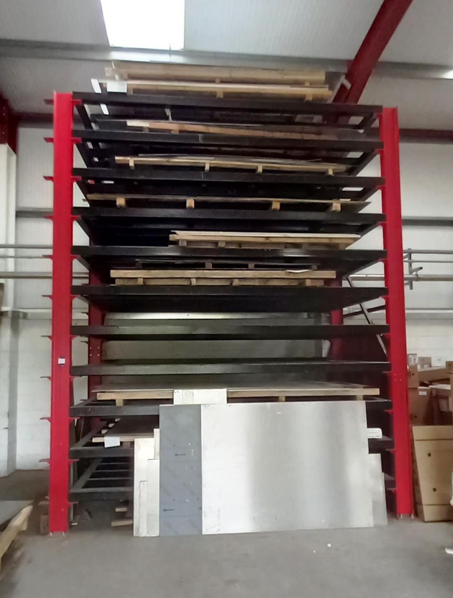 Eleven Tier Sheet Metal Stock Rack, Approximately (4m x 3.5m x 2m) (Viewing Recommended) (