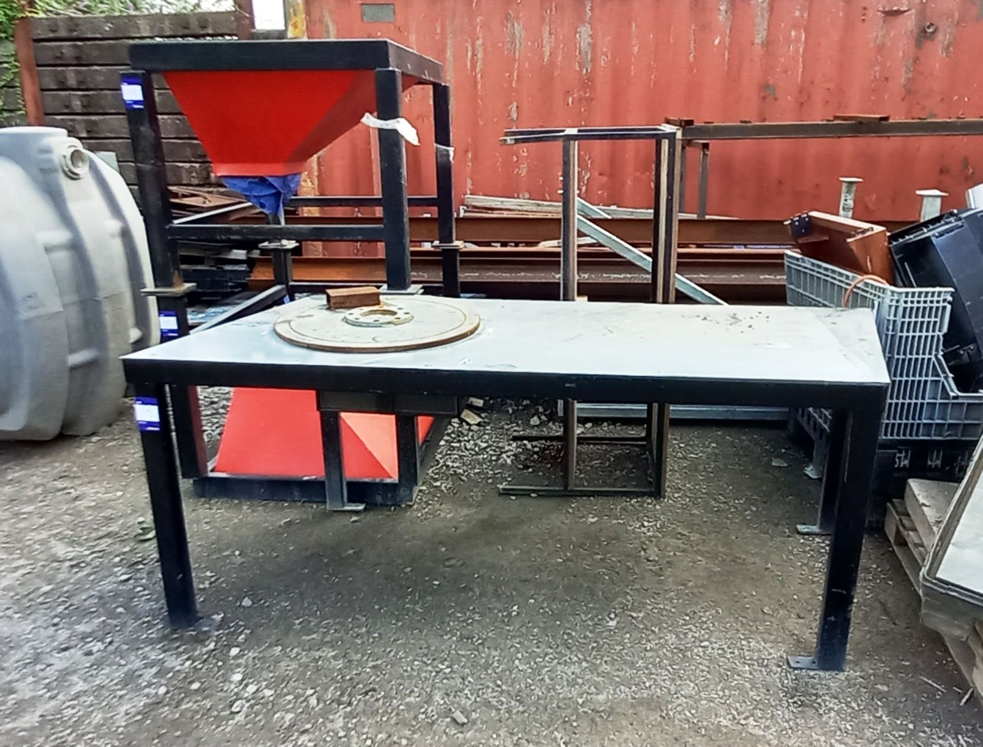 4x Various Sized Work Benches. Approximate Sizes: 1x (2050 x 870mm), 2x (1200 x 970mm), 1x (1250 x