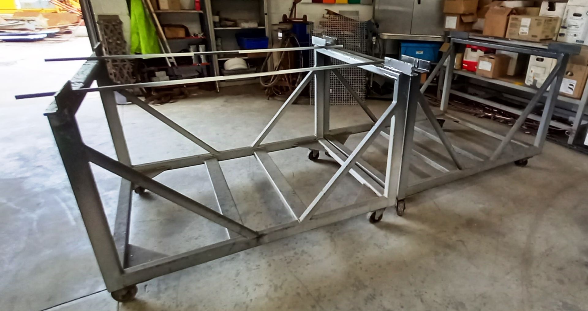 2x Mobile Powder Coating Frames, Approximately (1640 x 1340 x 1120mm) - Image 2 of 2