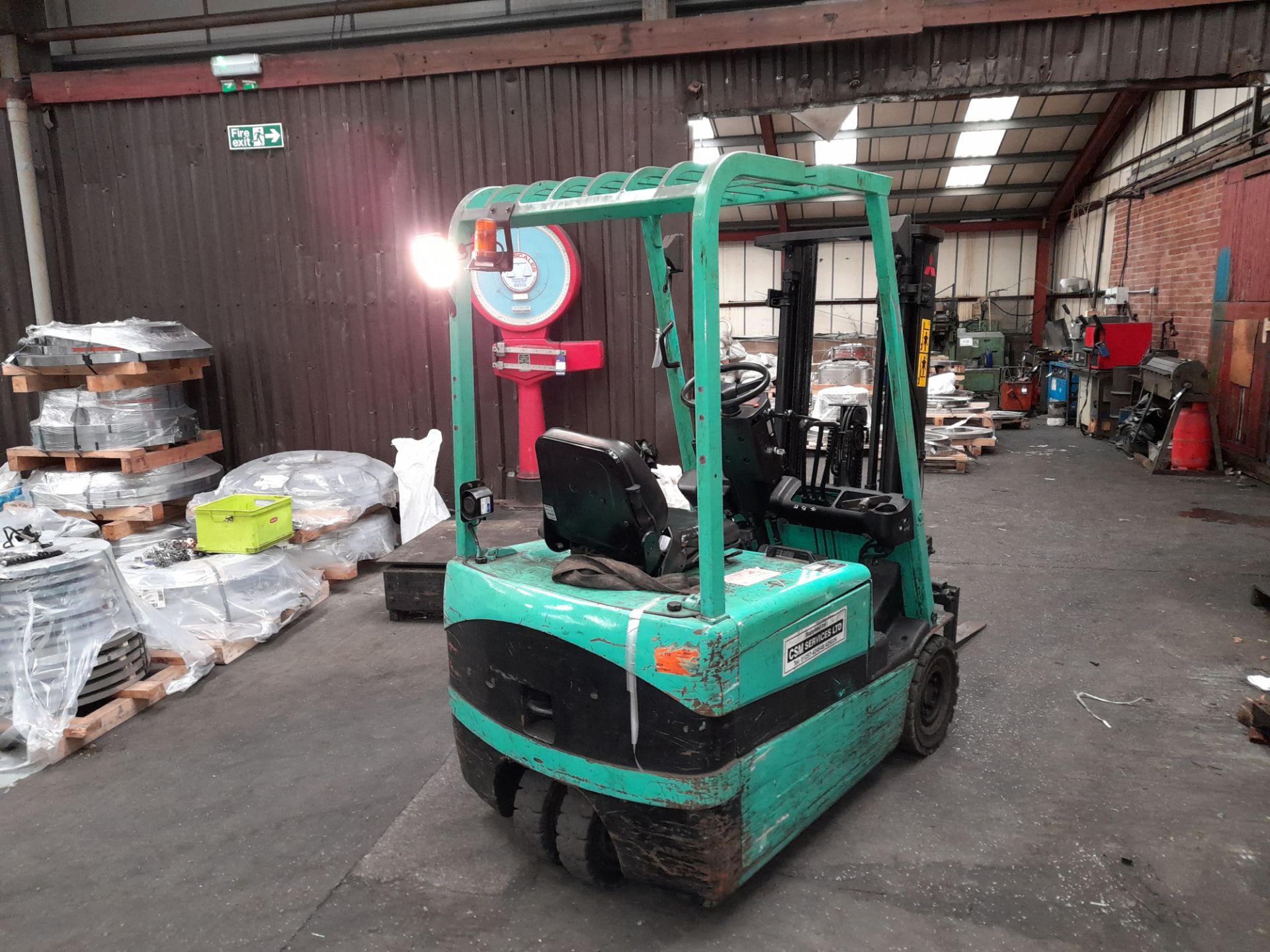 Mitsubishi FB16KT Electric 3-Wheel Forklift Truck, - Image 2 of 11