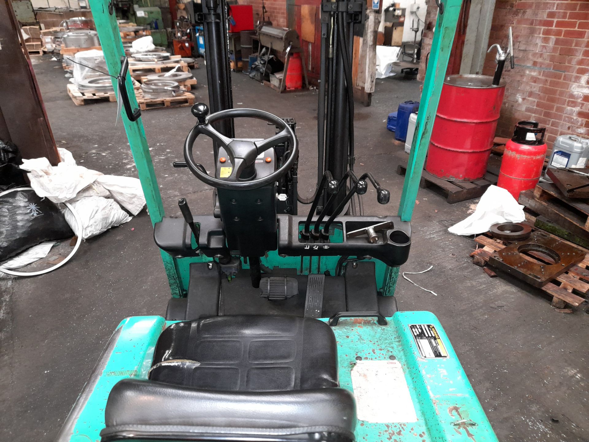 Mitsubishi FB16KT Electric 3-Wheel Forklift Truck, - Image 6 of 11