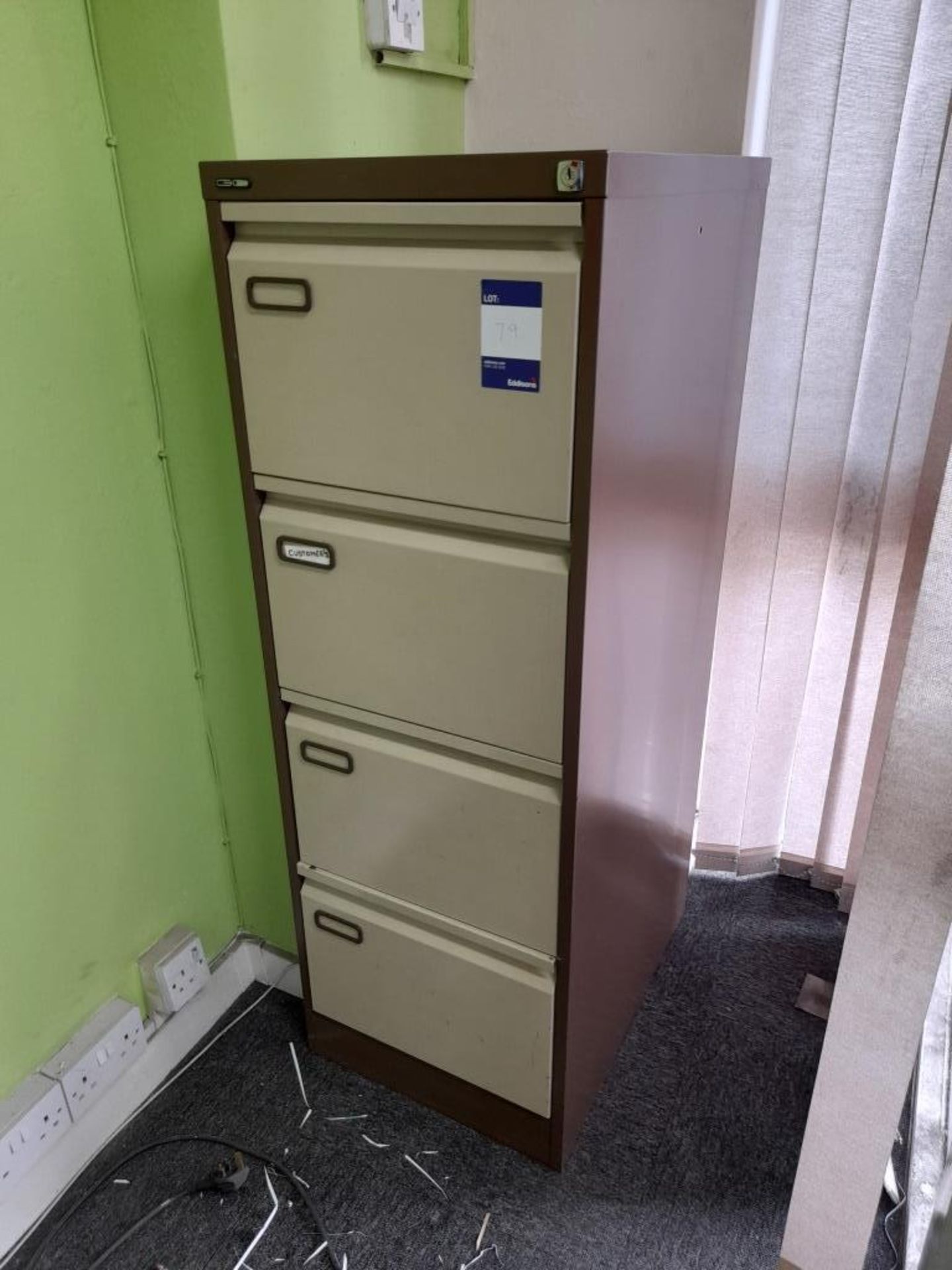 2 – Metal four drawer filing cabinets - Image 2 of 2