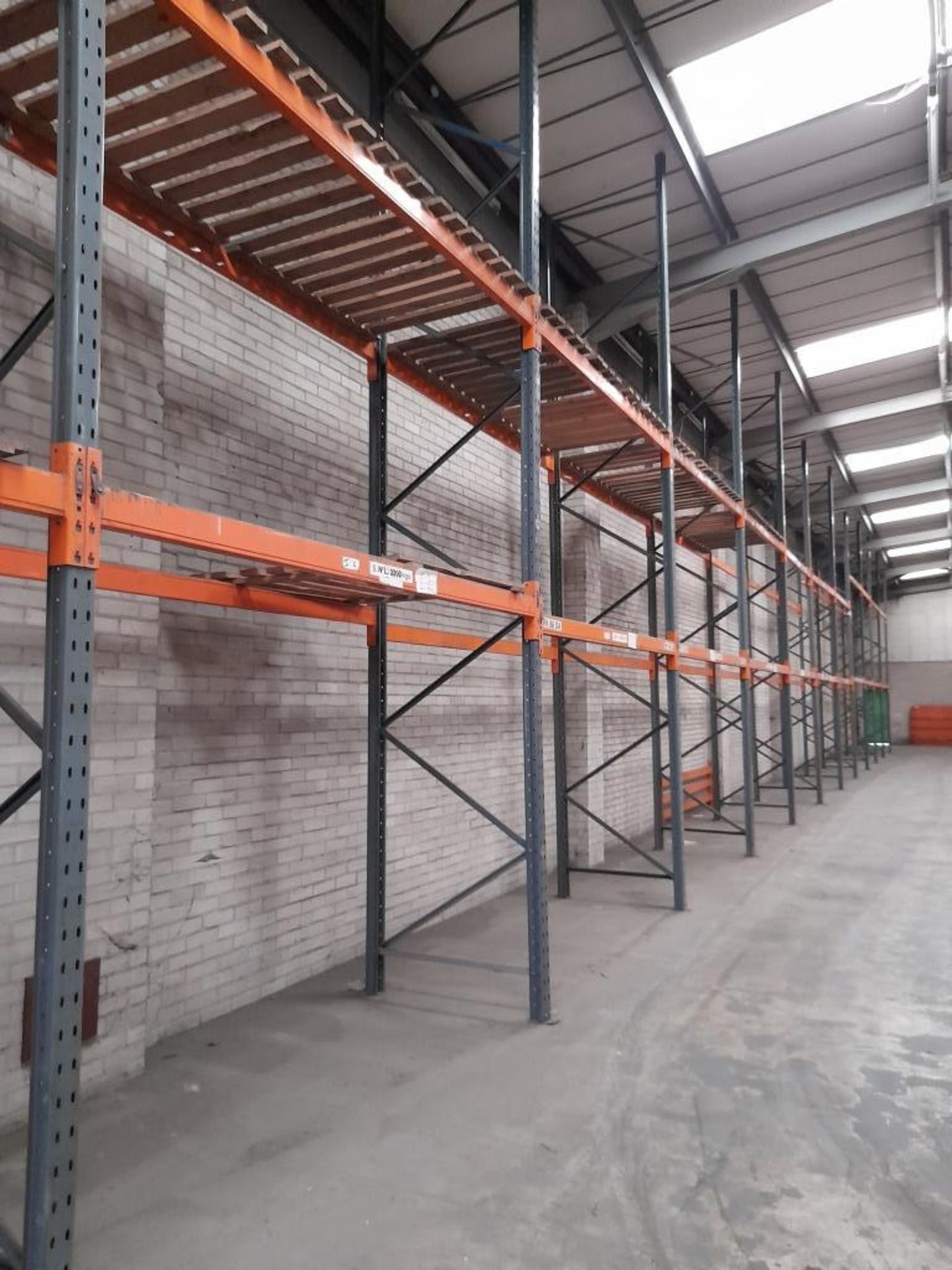 24 bays of DEXION industrial pallet racking, heigh - Image 2 of 8