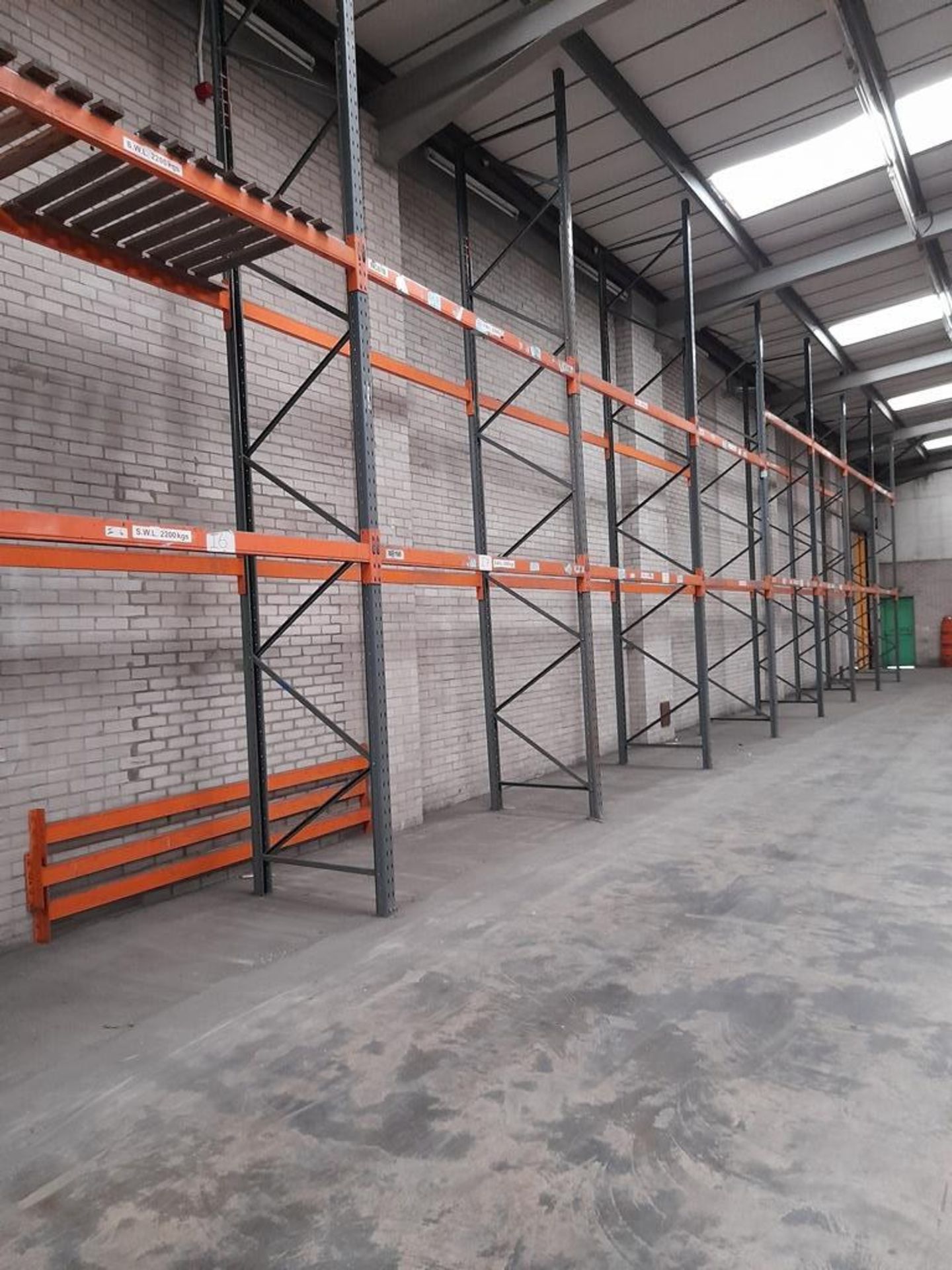 24 bays of DEXION industrial pallet racking, heigh - Image 6 of 8