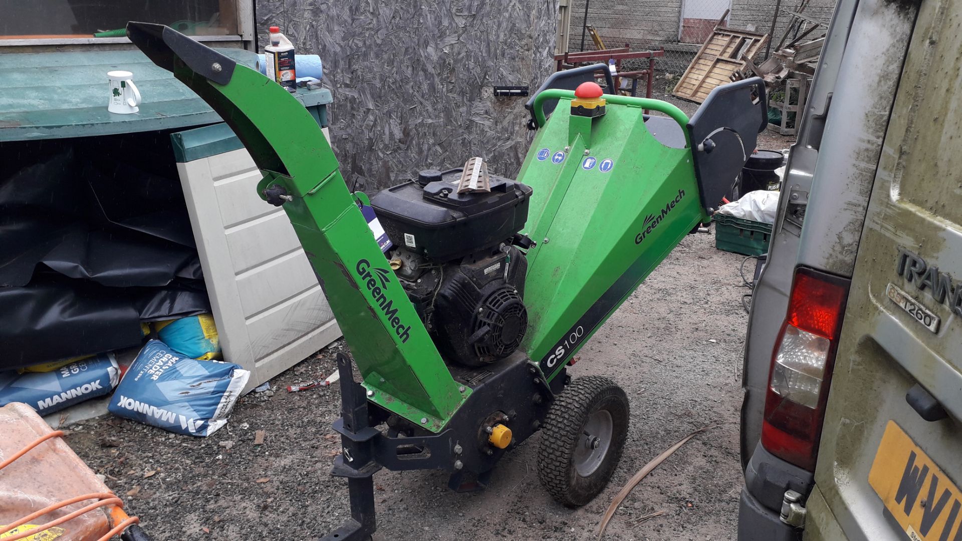 Greenmech CS100 Tow Along Wood Chipper, Serial Number 180320 (2018) with Spare Blades