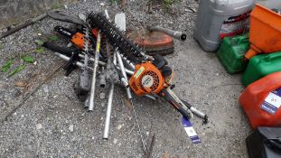 Stihl HS 45 Hedge Trimmer Assembly and Various Strimmer & Hedge Trimmer Attachments