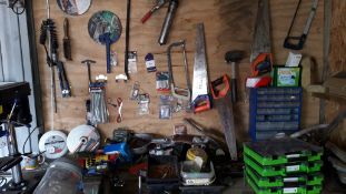 Hand Tools & Consumables to Bench & Wall Behind