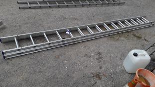 Clow Aluminium Twin Section Ladder