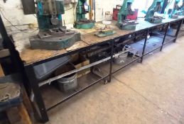 Steel Fabricated Work Table Approximately (4300x940)