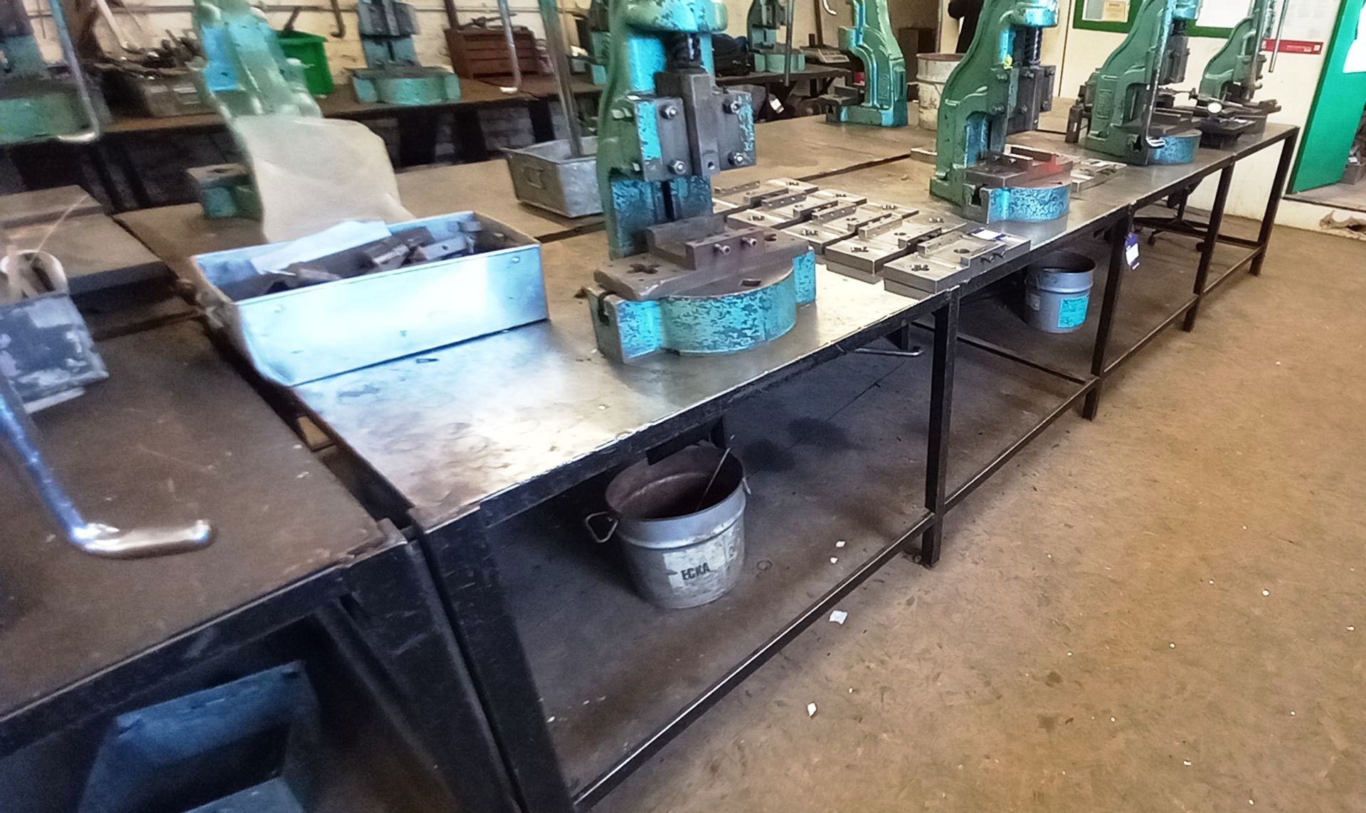 Steel Fabricated Work Table with Wire Bending Machine Approximately (4300x940) - Image 2 of 3