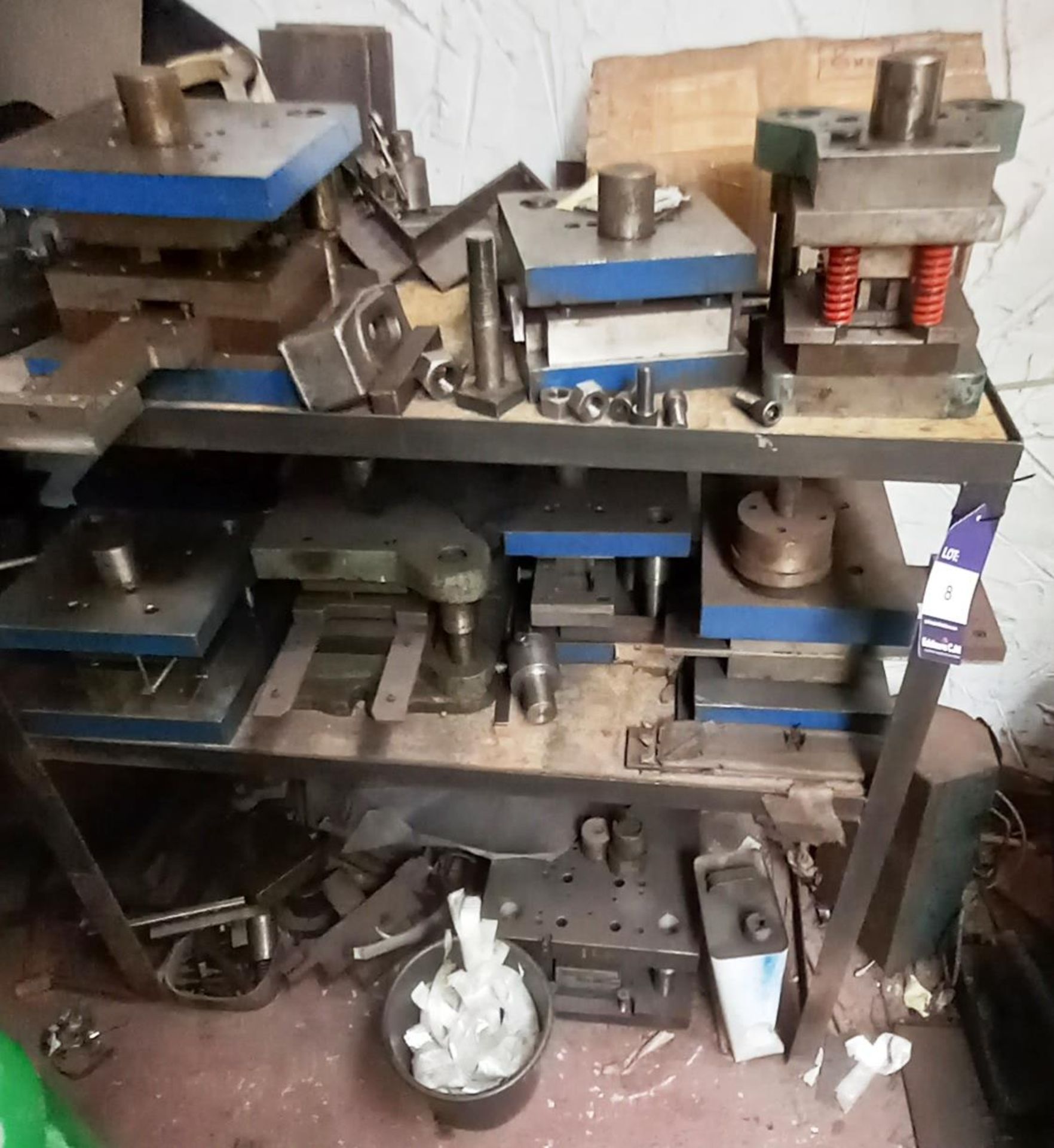 Quantity of Various Press Tooling to Two Tier Steel Fabricated Shelving. - Image 2 of 3