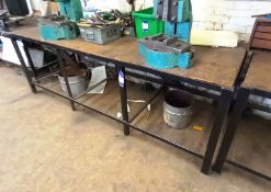 Steel Fabricated Work Table Approximately (2460x930)