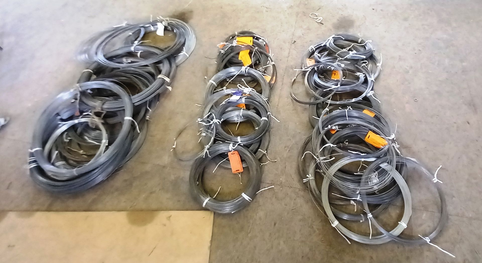 Large Quantity of Various Stainless Steel Wire Stock to Floor