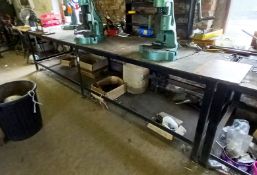 Steel Fabricated Work Table Approximately (3320x950)