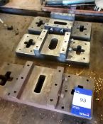 3x Various Steel Manual Press Beds Adapter Plates