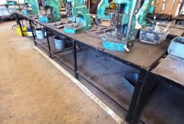 Steel Fabricated Work Table Approximately (4300x940)