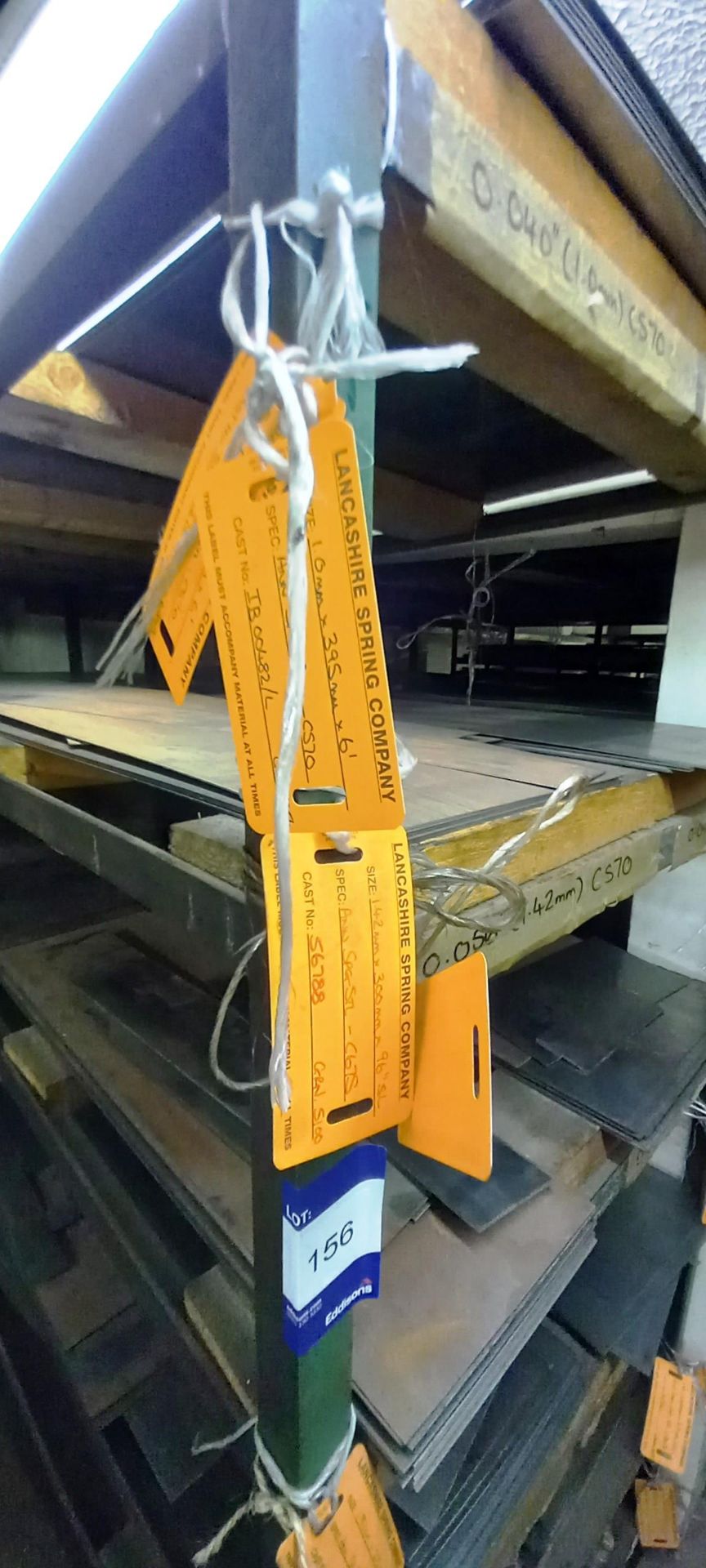 Contents of Stock to Rack to Include Quantity of Various Length Steel Plates - Image 2 of 7