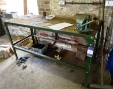 Steel Fabricated Work Table with Vice Approximately (1550x620)