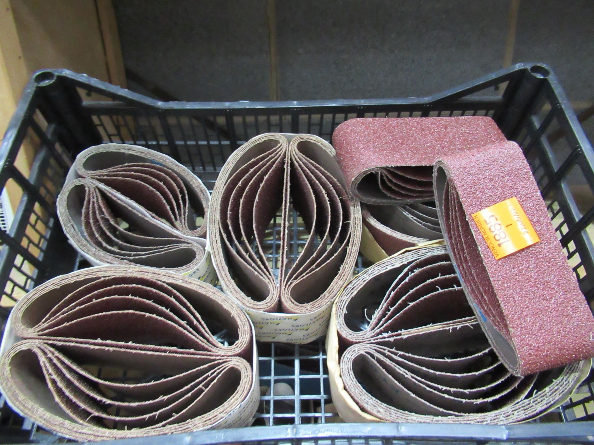 A Tray of various sanding belts