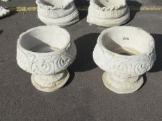 Pair of Goblet Style Planters on Stands