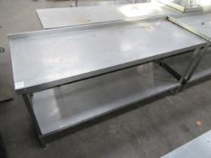 Lockhart stainless steel preperation table with undershelf 1800 x 650mm