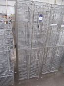 3x 4 person wire style personnel lockers