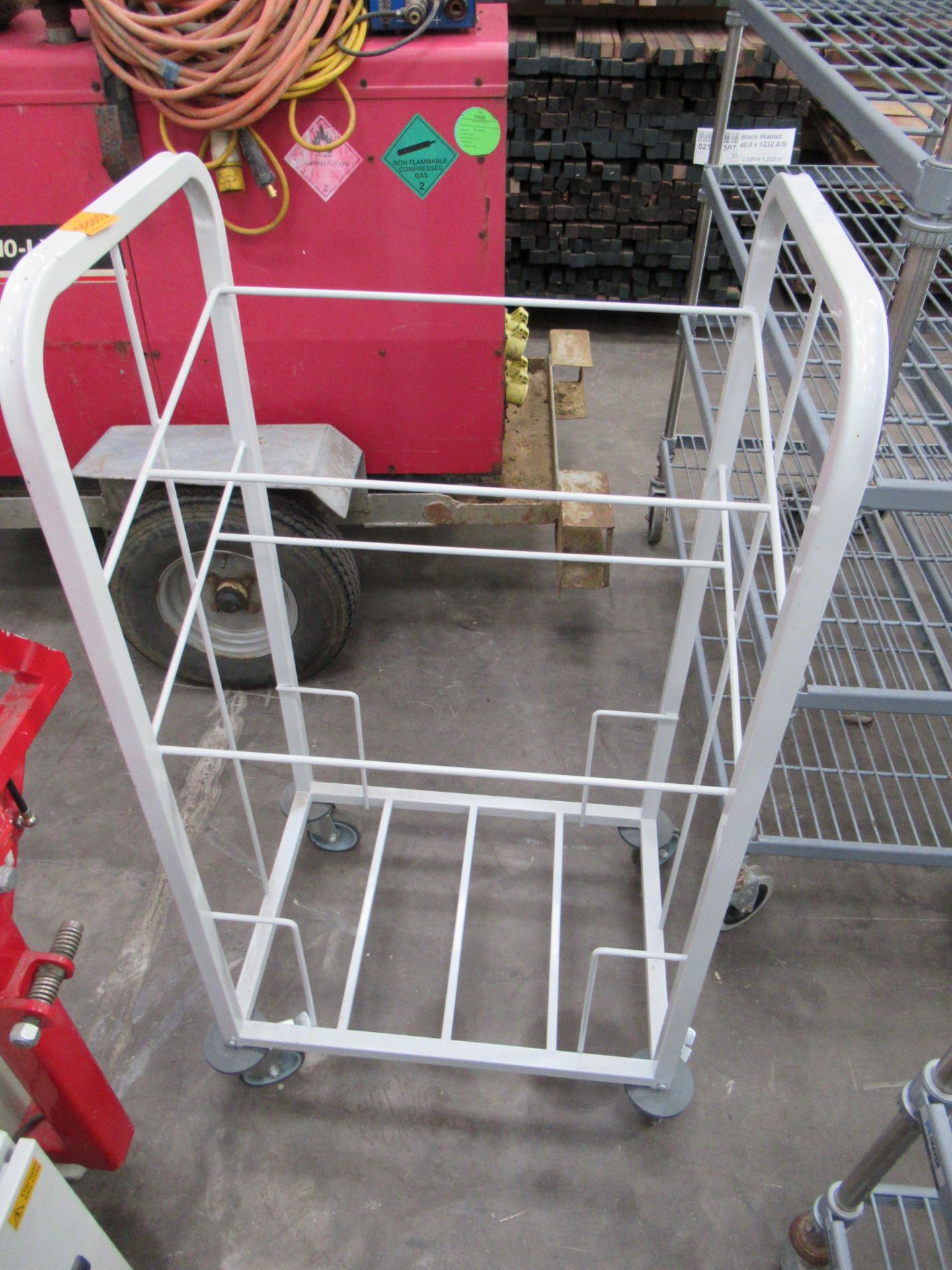 3 x Craven 7 space mobile tray trolleys approx 1400mm tall and 1 craven mobile storage trolley appro - Image 4 of 4