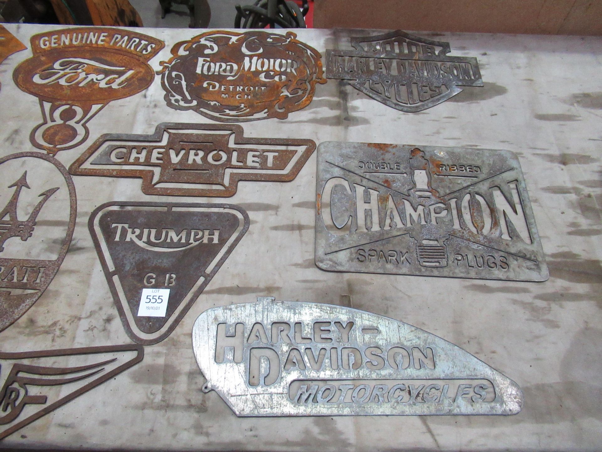 A selection of automotive signage/stensils - Image 2 of 3
