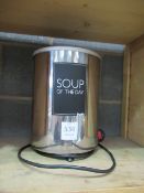 A Dualit stainless steel heated soup kettle 'no lid'