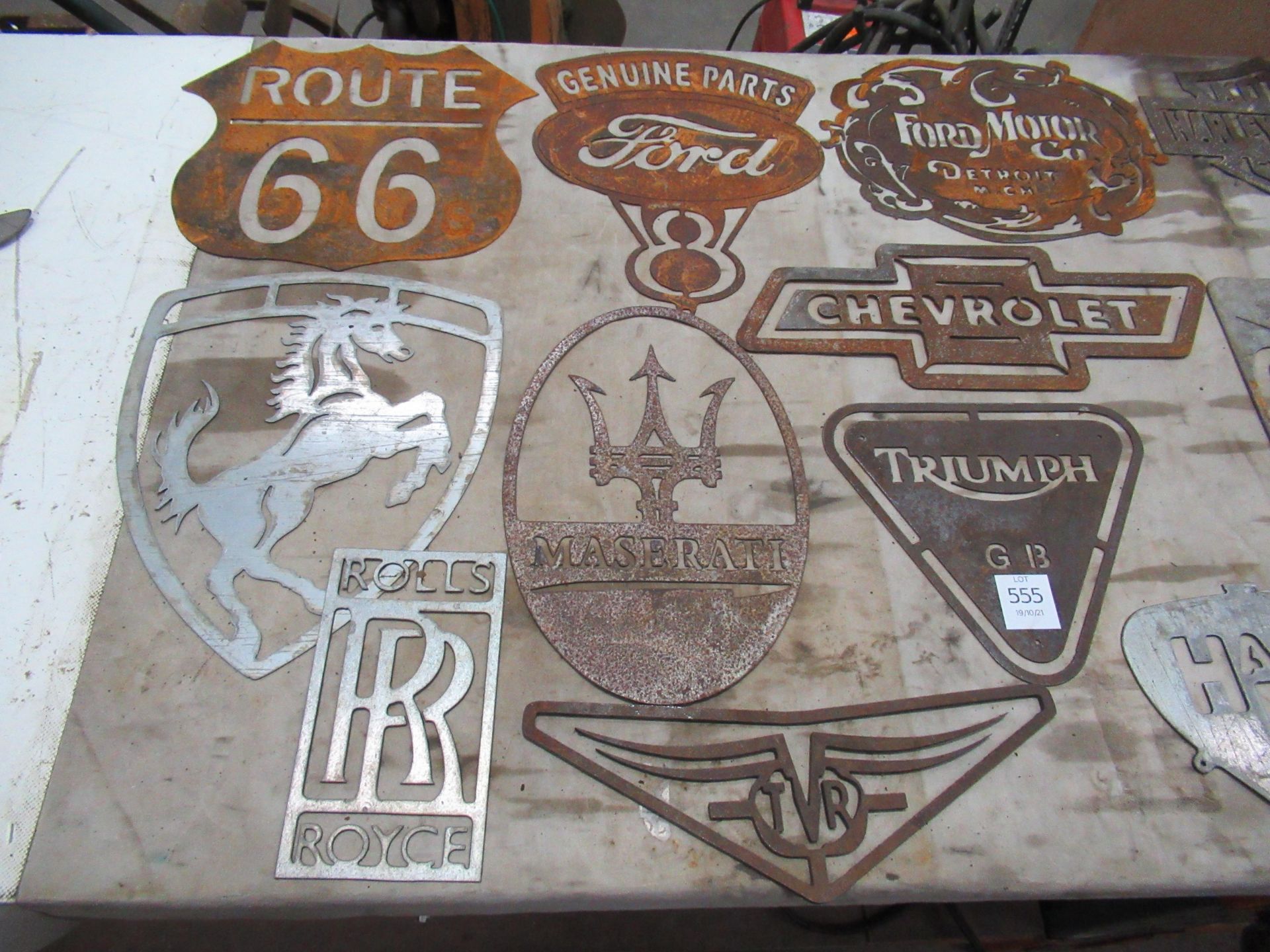 A selection of automotive signage/stensils - Image 3 of 3