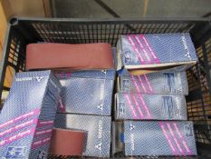 A box of Sandbond X-cut 60 x 400mm sanding belts