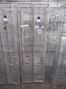 2x 4 person wire style personnel lockers