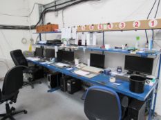 2 Steel Workstations with Quantity Various Compute
