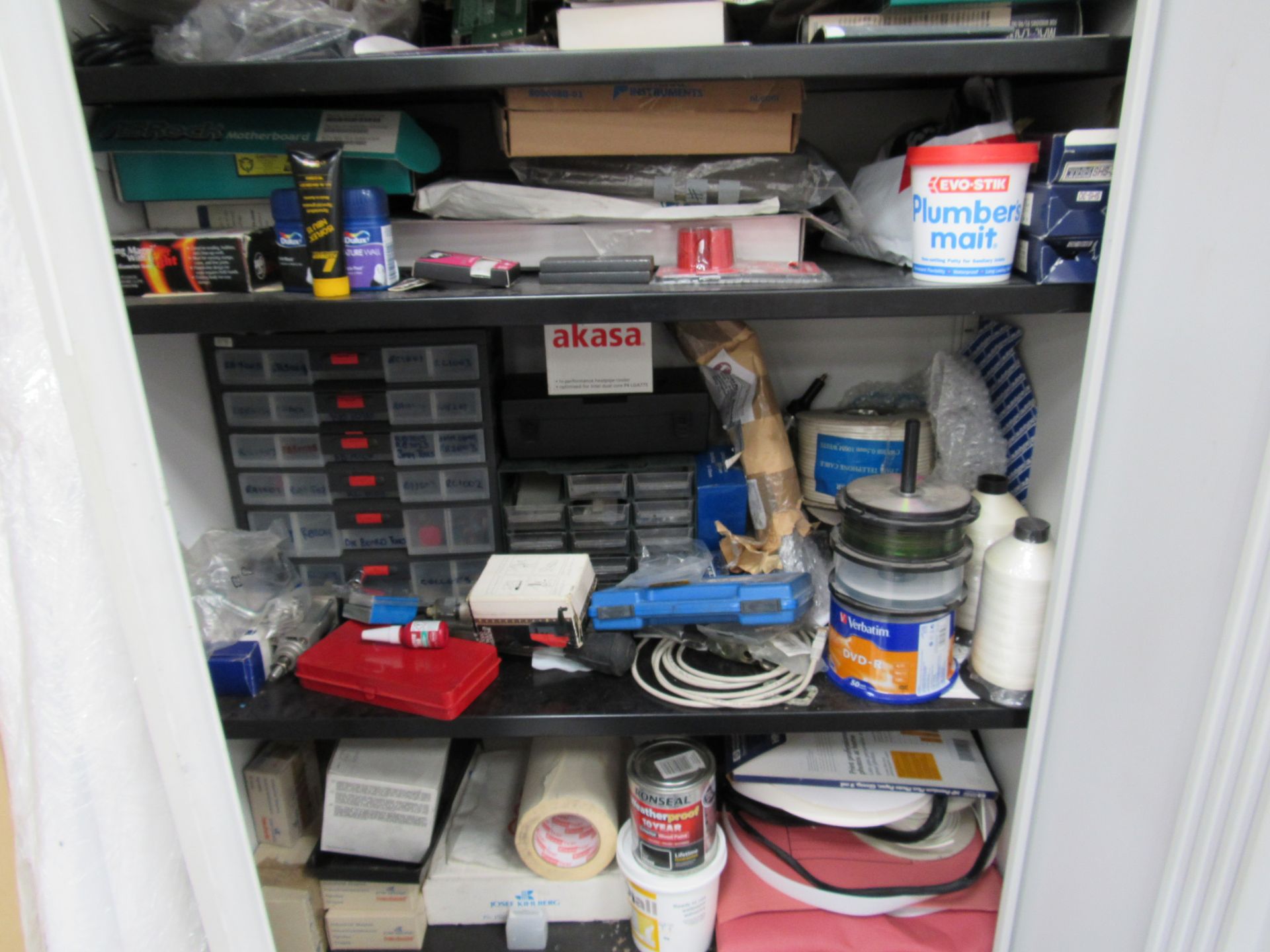 2 Steel Cabinets and Contents - Image 3 of 9