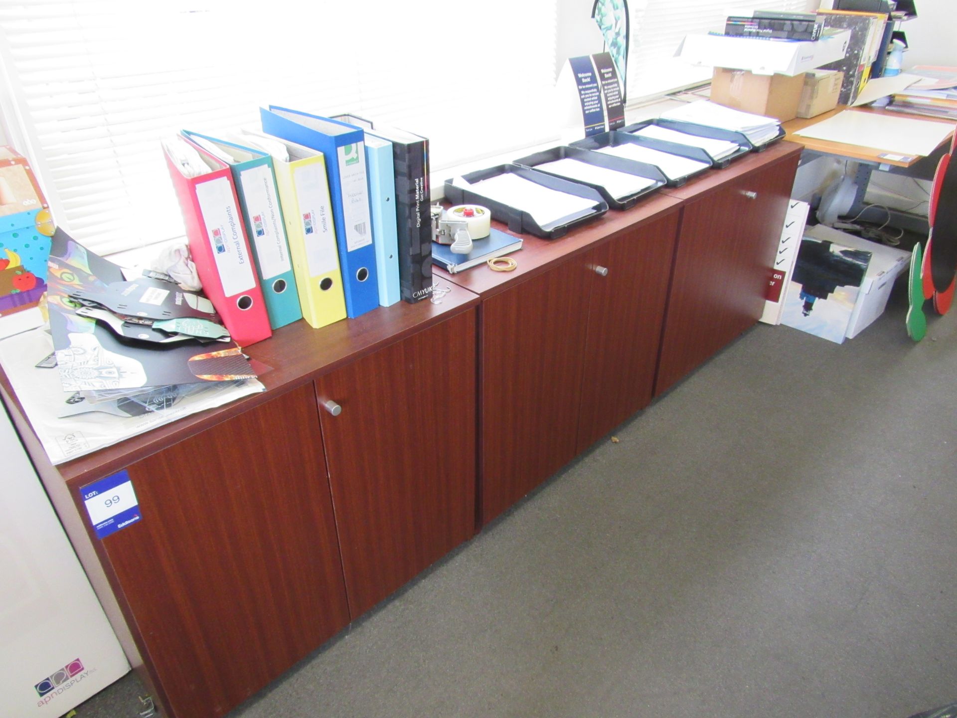 3 x Wooden double door cupboards (Approximately 80 - Image 2 of 2