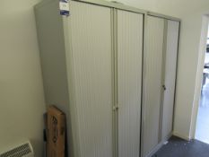 2 x Bisley tambour fronted cabinets (Approximately