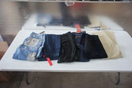 6 x Various designer jeans / casual trousers, Various sizes