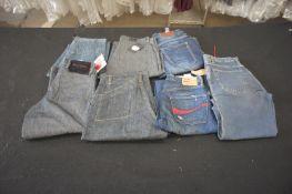 7 x Various designer jeans, 34W, Various leg sizes