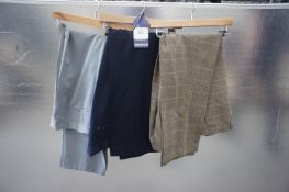 3 x Various designer formal trousers, 40W, 42W, 44W, Various leg sizes