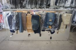 13 x Various designer jeans, trousers, 32W, Various leg sizes