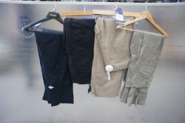 4 x Various designer casual trouser, 30W, Various leg sizes