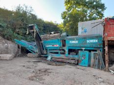Powerscreen 511 tracked screener, motor hours 3,620.8, Tracks not currently operational