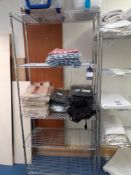 Two Chrome Wire Shelving Units (excludes contents)