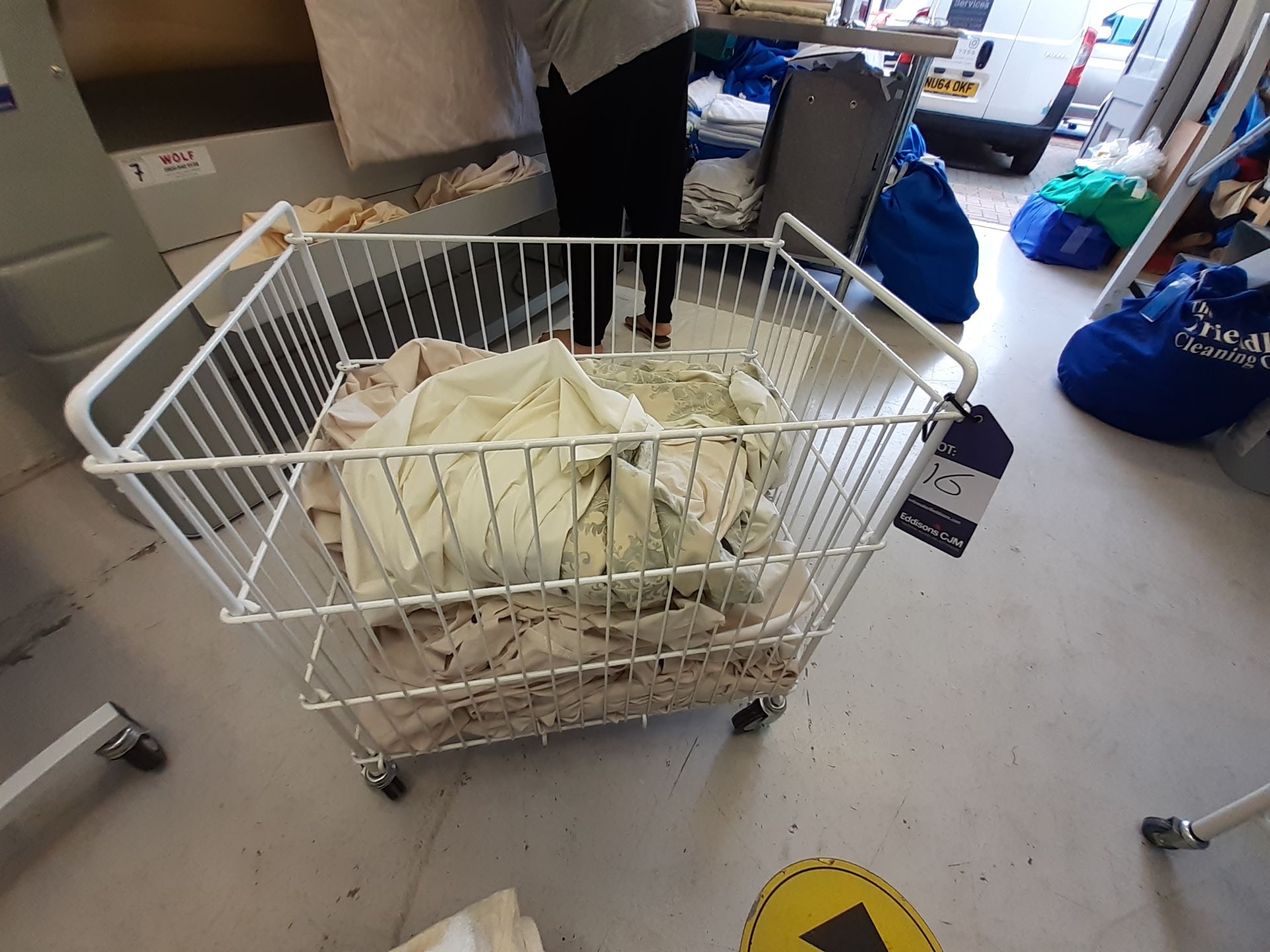 Two Mobile Laundry Horses and Wire Basket Trolley - Image 4 of 4