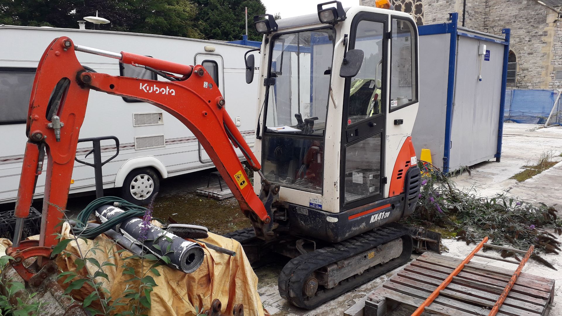 Kubota KX41-3V Mini Excavator, Model 801150, 821 H