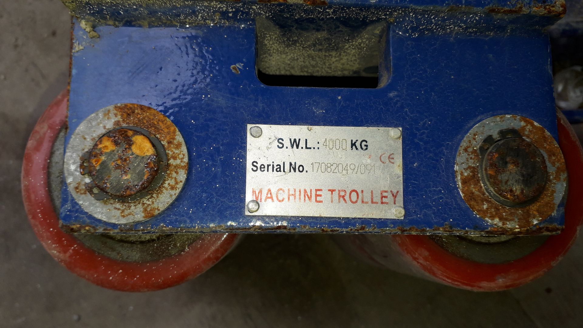 8T Machine Moving Dolly Skate Serial Number 170820 - Image 2 of 3